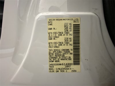 2022 Nissan Frontier S