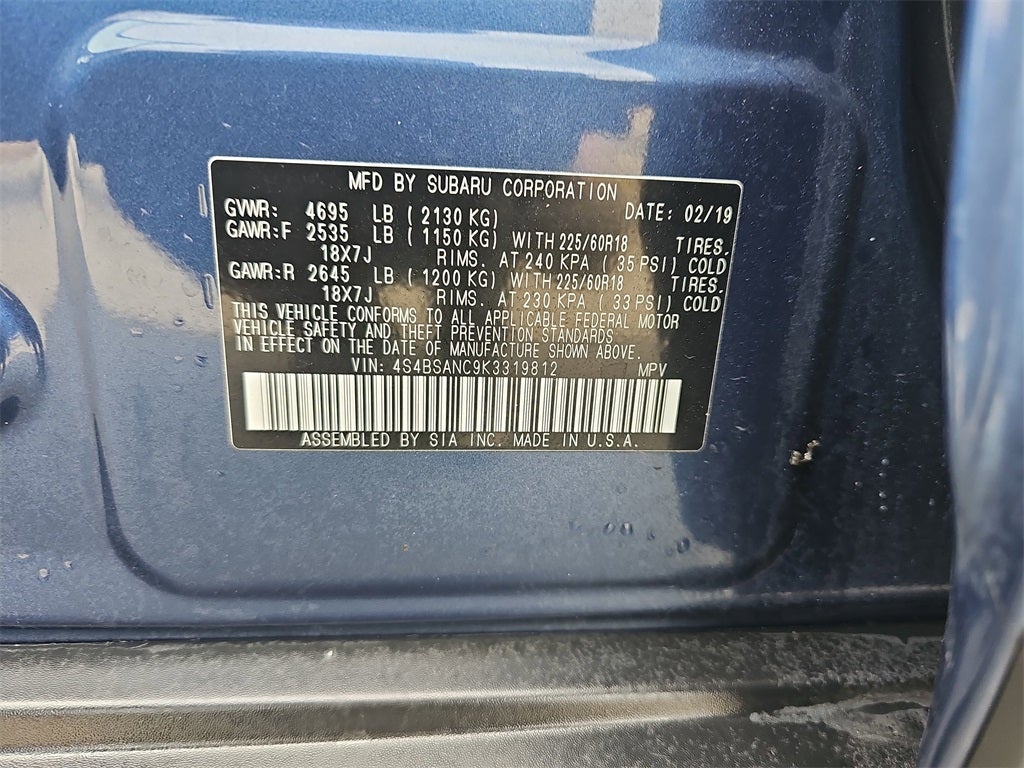 2019 Subaru Outback 2.5i Limited